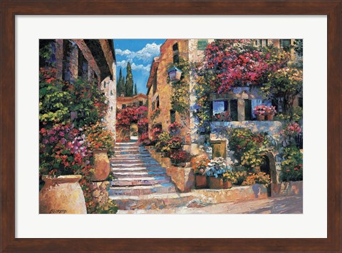 Framed Riviera Stairs Print