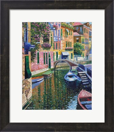Framed Romantic Canal Print