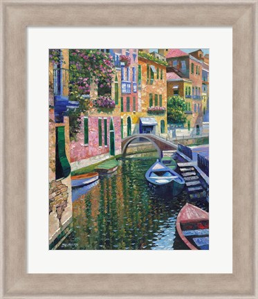 Framed Romantic Canal Print