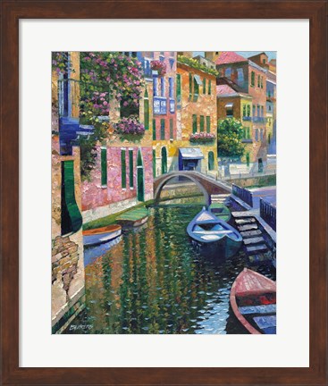 Framed Romantic Canal Print