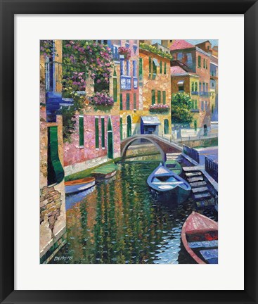 Framed Romantic Canal Print