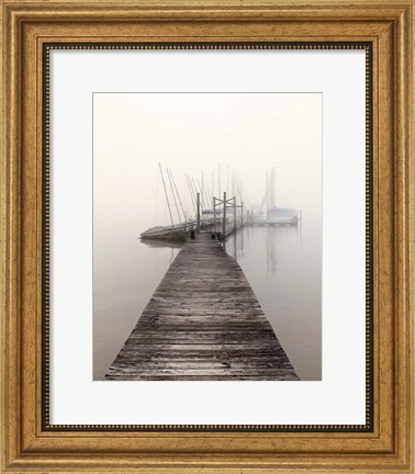 Framed Harbor Fog Print