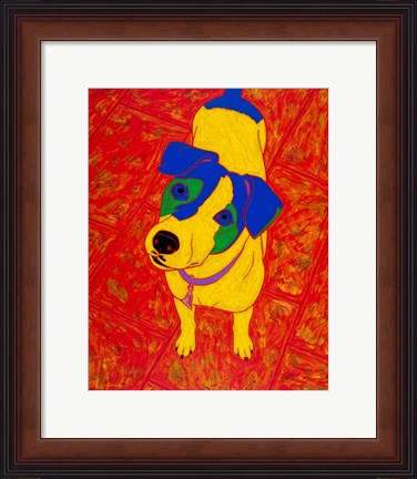 Framed Feisty Jack Russell Print