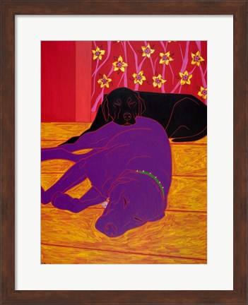 Framed Let Sleeping Dogs Lie Print