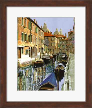 Framed La Barche Sul Canale Print