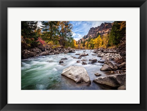 Framed Teton River Rush Print