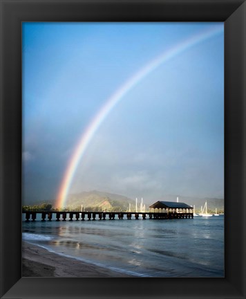 Framed Rainbows at Hanalei II Print