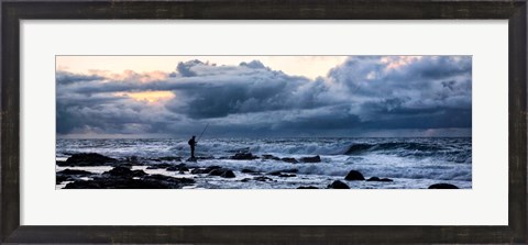 Framed Surf Fishing Print