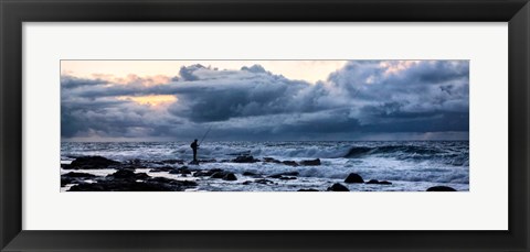 Framed Surf Fishing Print