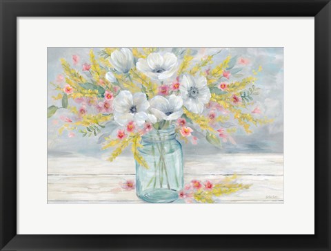 Framed Farmhouse Bouquet Print