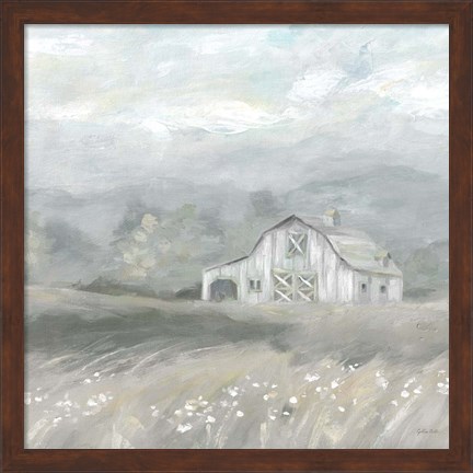 Framed Country Meadow Farmhouse Neutral Print