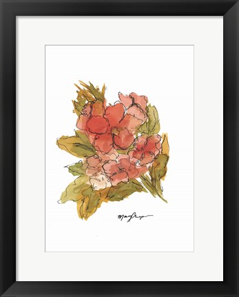 Framed Coral Floral Print