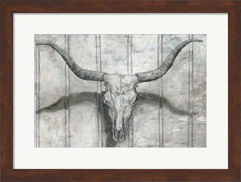 Framed Longhorn Print