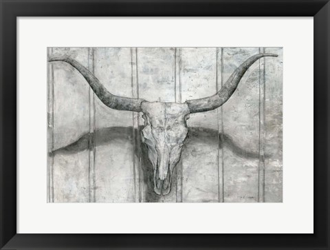 Framed Longhorn Print