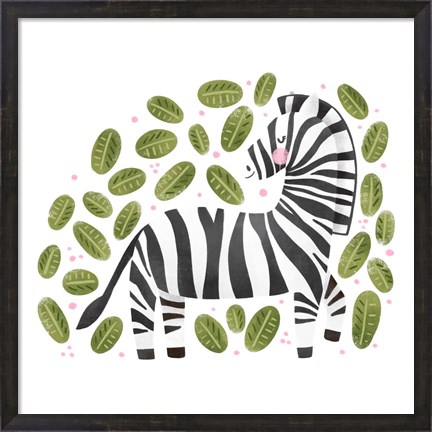 Framed Safari Cuties Zebra Print