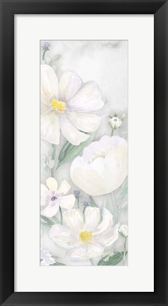 Framed Peaceful Repose Gray Panel I Print