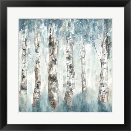 Framed Winter Aspen Fog Print