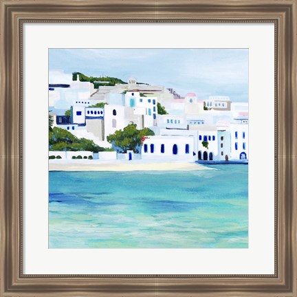 Framed Mykonos I Print