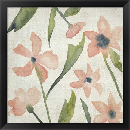 Framed Blush Pink Blooms IV Print