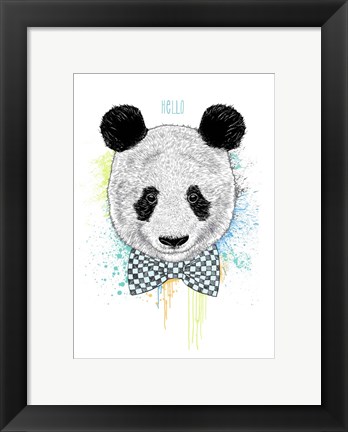 Framed Hello Panda Print