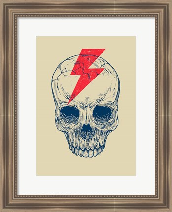 Framed Skull Bolt Print