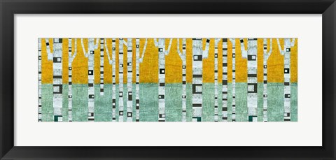 Framed Birches in Early Winter Print