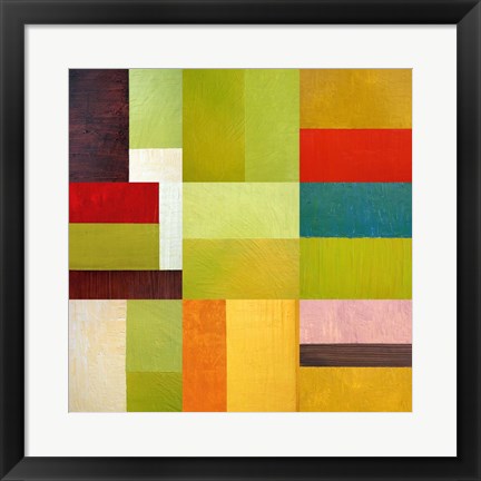 Framed Color Study Abstract 1 Print