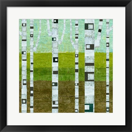 Framed Summer Birches Print