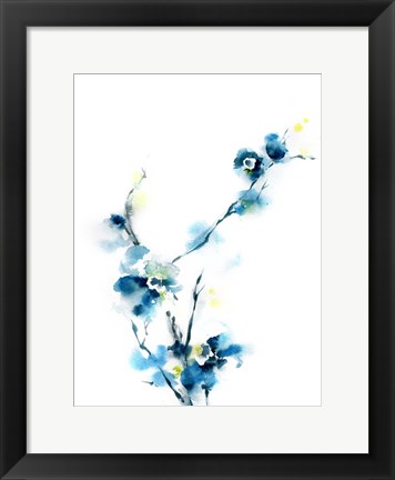 Framed Blue Blossoms Print