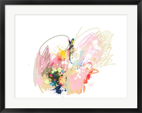 Framed Pink Abstract Print