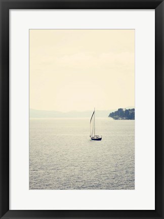 Framed Hazy Sea Print