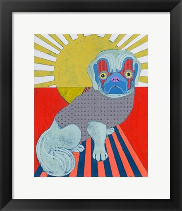 Framed Pekingese Print