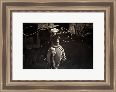 Framed American Cowgirl Print