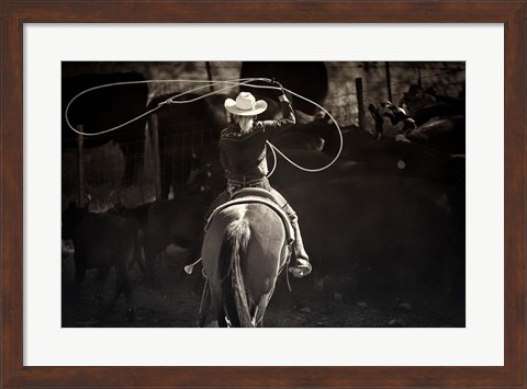 Framed American Cowgirl Print