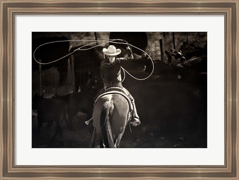 Framed American Cowgirl Print