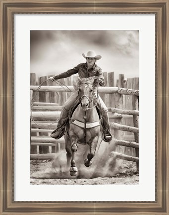 Framed Ride &#39;Em Cowgirl Print