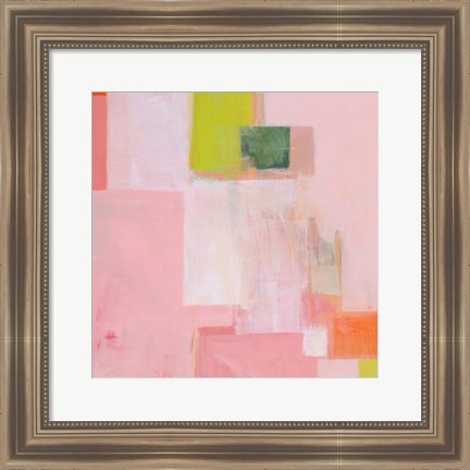 Framed Pink Squares Print