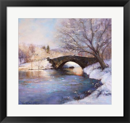 Framed Central Park Bridge Print