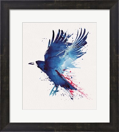 Framed Bloody Crow Print