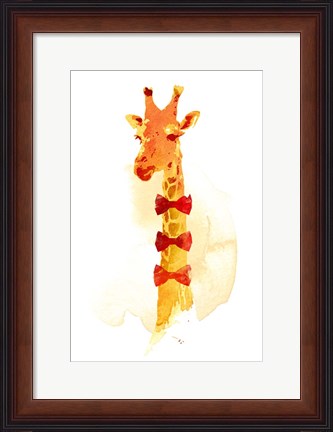 Framed Elegant Giraffe Print