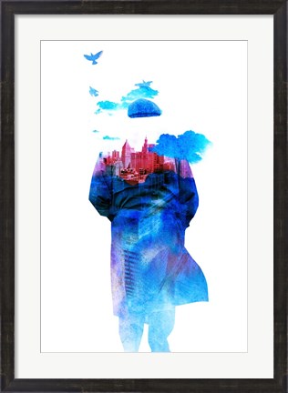 Framed Get Away from Town Print