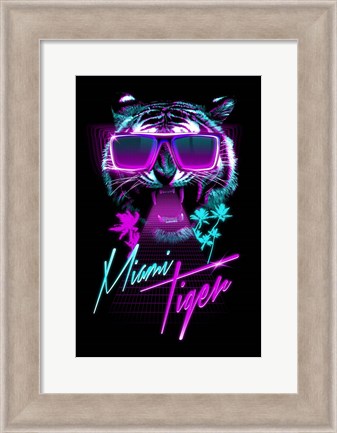 Framed Miami Tiger Print