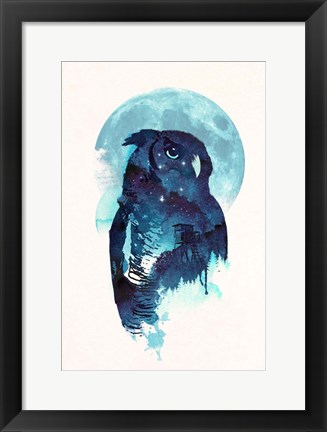 Framed Midnight Owl Print