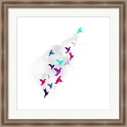 Framed Paper Birds Print