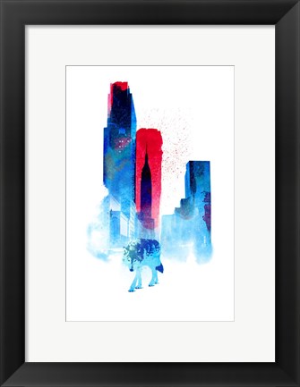 Framed Wolf of the City Print