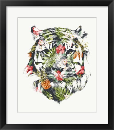 Framed Tropical Tiger Print