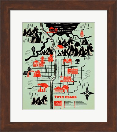 Framed Welcome to Twinpeaks Print