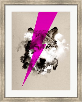 Framed Wolf Rocks Print