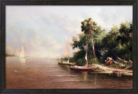 Framed Fisherman Landing Print