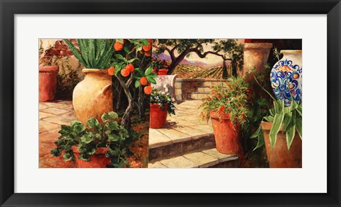 Framed Turo Tuscan Orange Print